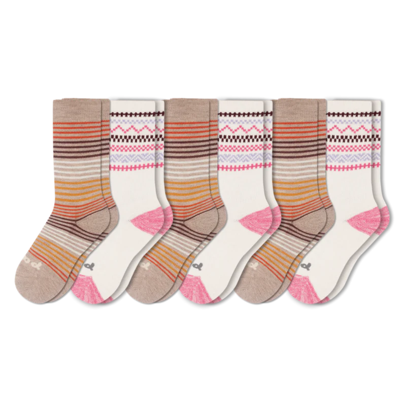 6 Pack - Women's Crew Pacas Socks 112 6 Pack - Women's Crew Pacas Socks