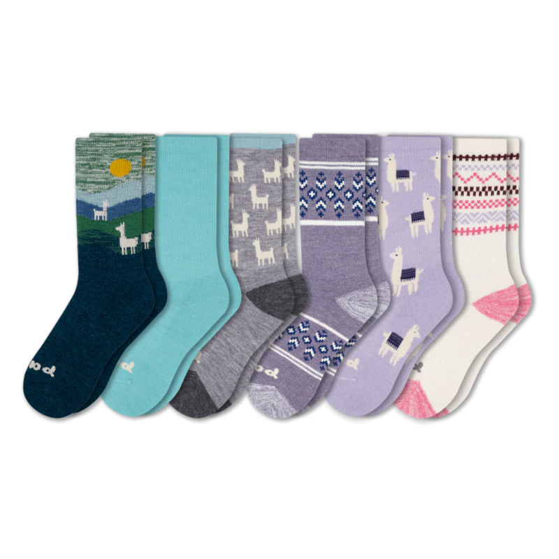 6 Pack - Women's Crew Pacas Socks 115 6 Pack - Women's Crew Pacas Socks