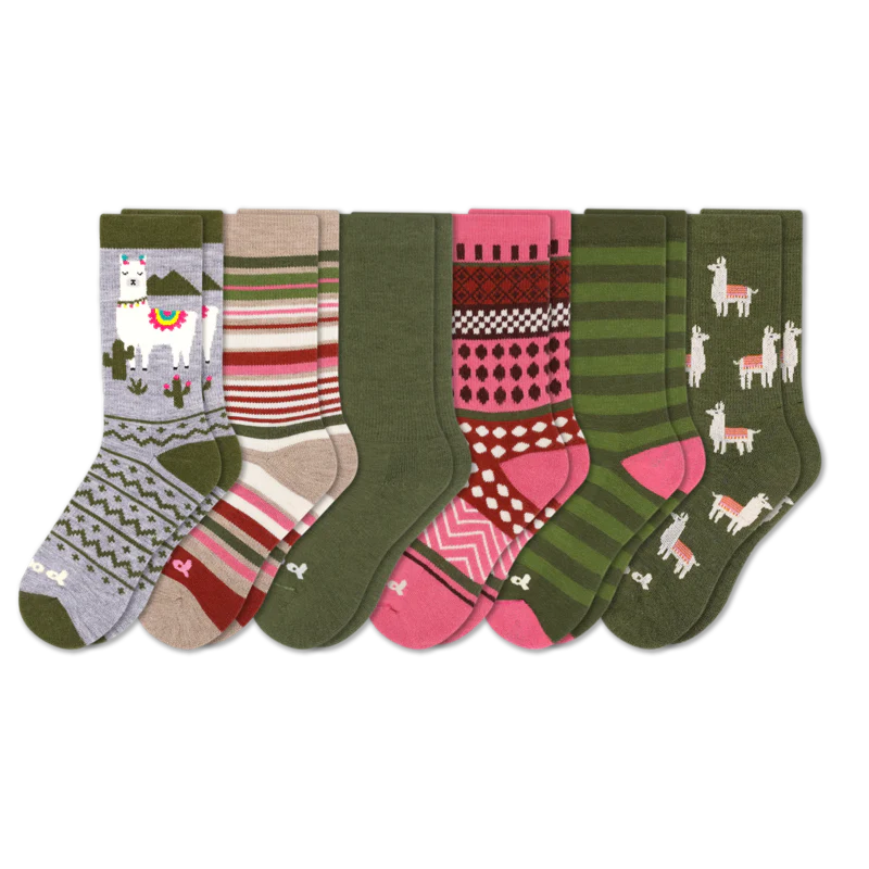 6 Pack - Women's Crew Pacas Socks 12 6 Pack - Women's Crew Pacas Socks