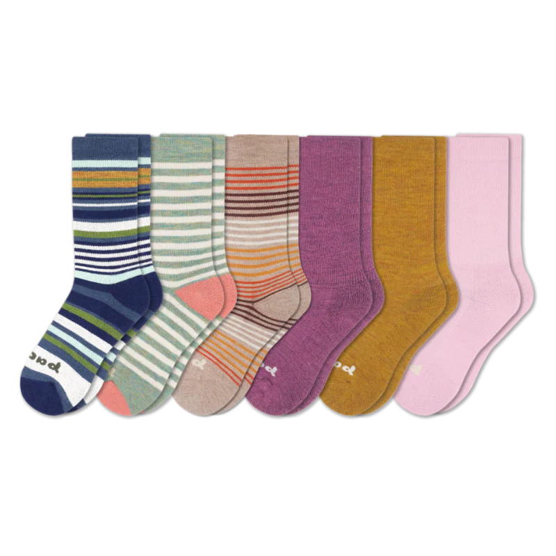 6 Pack - Women's Crew Pacas Socks 121 6 Pack - Women's Crew Pacas Socks