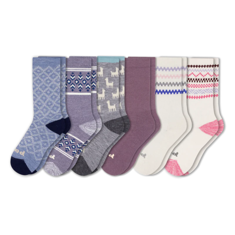 6 Pack - Women's Crew Pacas Socks 122 6 Pack - Women's Crew Pacas Socks