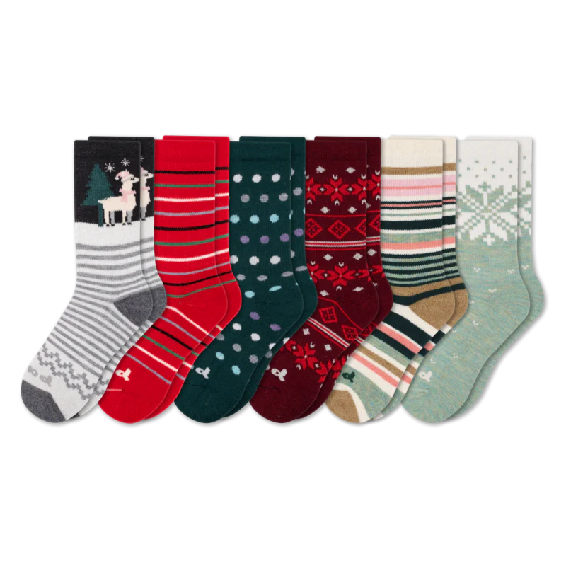 6 Pack - Women's Crew Pacas Socks 123 6 Pack - Women's Crew Pacas Socks