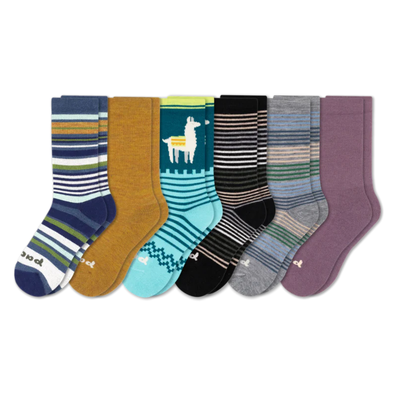 6 Pack - Women's Crew Pacas Socks 125 6 Pack - Women's Crew Pacas Socks