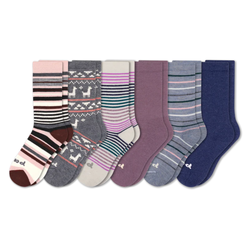 6 Pack - Women's Crew Pacas Socks 128 6 Pack - Women's Crew Pacas Socks