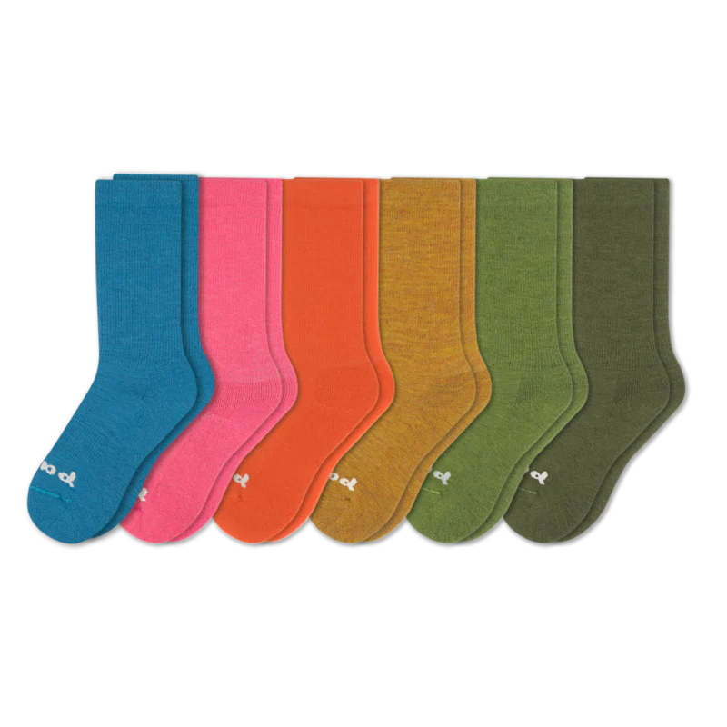 6 Pack - Women's Crew Pacas Socks 13 6 Pack - Women's Crew Pacas Socks