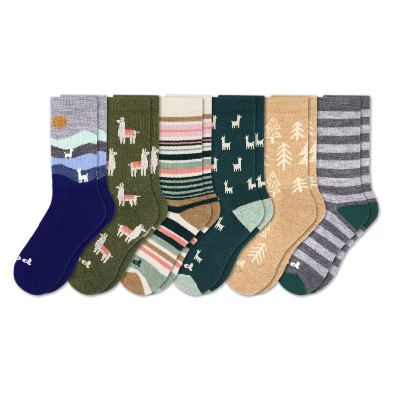 6 Pack - Women's Crew Pacas Socks 130 6 Pack - Women's Crew Pacas Socks