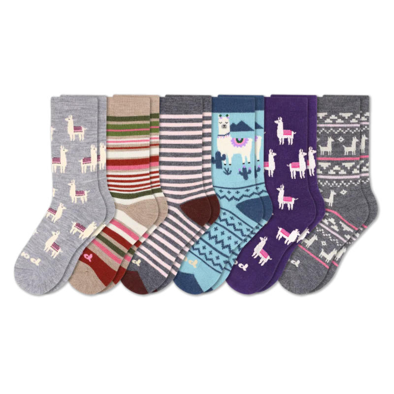 6 Pack - Women's Crew Pacas Socks 132 6 Pack - Women's Crew Pacas Socks