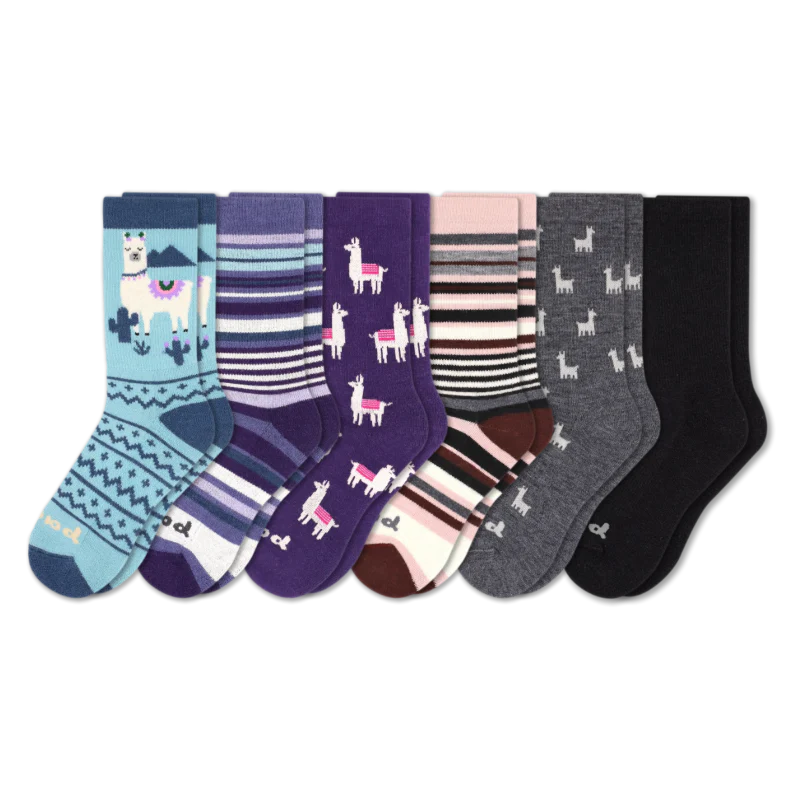 6 Pack - Women's Crew Pacas Socks 133 6 Pack - Women's Crew Pacas Socks