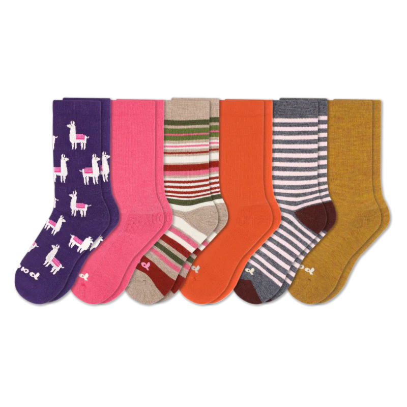 6 Pack - Women's Crew Pacas Socks 134 6 Pack - Women's Crew Pacas Socks