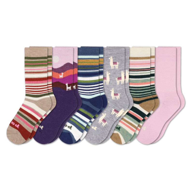 6 Pack - Women's Crew Pacas Socks 135 6 Pack - Women's Crew Pacas Socks