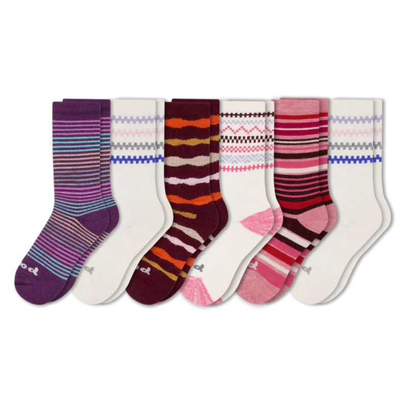 6 Pack - Women's Crew Pacas Socks 136 6 Pack - Women's Crew Pacas Socks