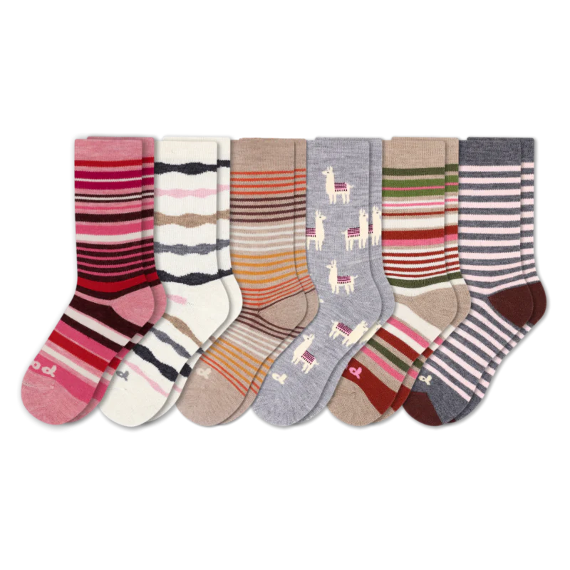 6 Pack - Women's Crew Pacas Socks 137 6 Pack - Women's Crew Pacas Socks