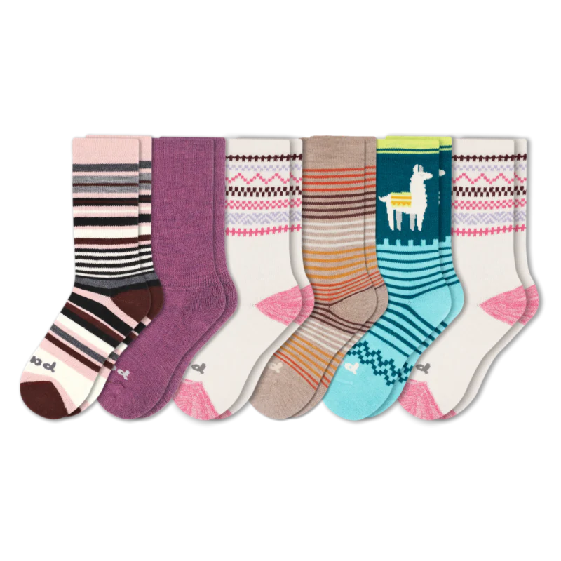 6 Pack - Women's Crew Pacas Socks 138 6 Pack - Women's Crew Pacas Socks