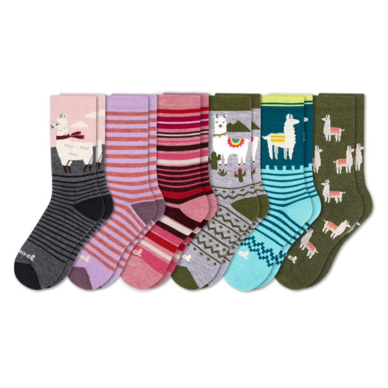 6 Pack - Women's Crew Pacas Socks 139 6 Pack - Women's Crew Pacas Socks