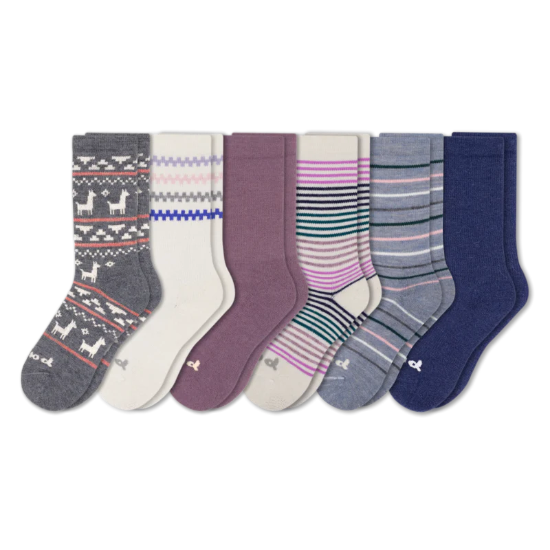 6 Pack - Women's Crew Pacas Socks 140 6 Pack - Women's Crew Pacas Socks