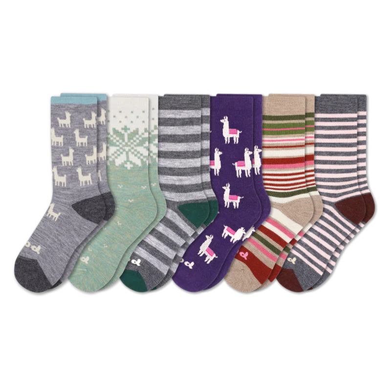 6 Pack - Women's Crew Pacas Socks 142 6 Pack - Women's Crew Pacas Socks