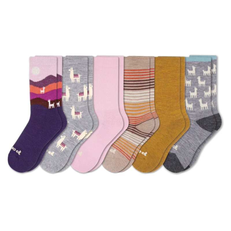 6 Pack - Women's Crew Pacas Socks 143 6 Pack - Women's Crew Pacas Socks