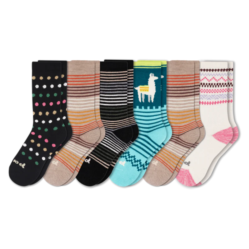 6 Pack - Women's Crew Pacas Socks 144 6 Pack - Women's Crew Pacas Socks