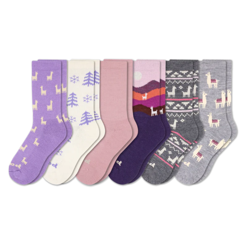 6 Pack - Women's Crew Pacas Socks 147 6 Pack - Women's Crew Pacas Socks