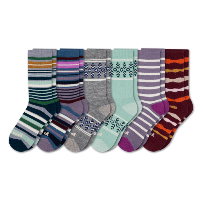 6 Pack - Women's Crew Pacas Socks 148 6 Pack - Women's Crew Pacas Socks