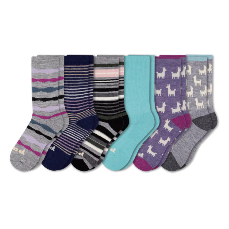 6 Pack - Women's Crew Pacas Socks 152 6 Pack - Women's Crew Pacas Socks