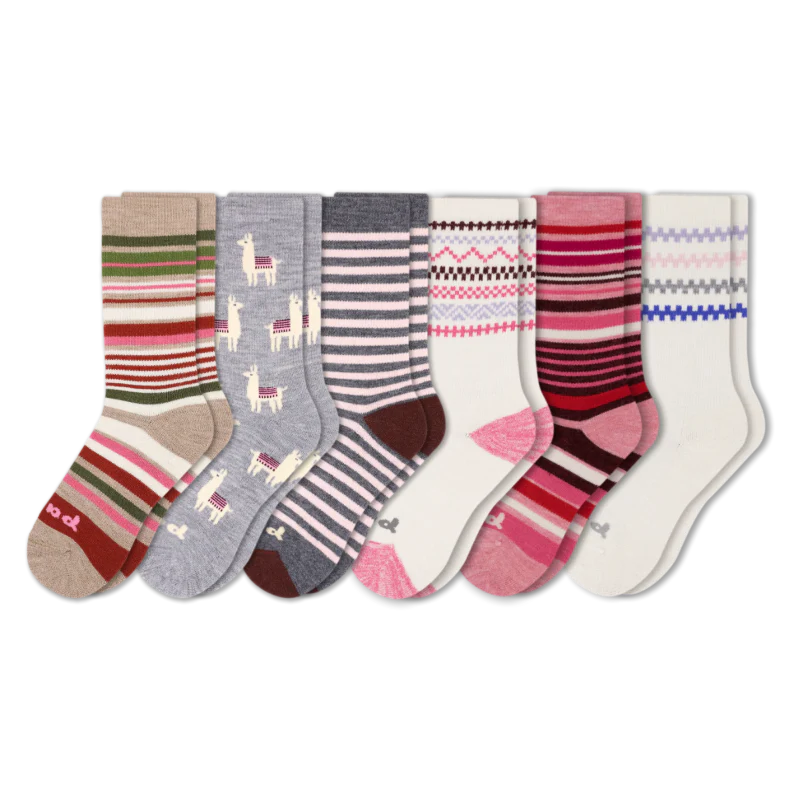 6 Pack - Women's Crew Pacas Socks 153 6 Pack - Women's Crew Pacas Socks