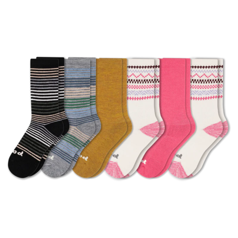 6 Pack - Women's Crew Pacas Socks 156 6 Pack - Women's Crew Pacas Socks