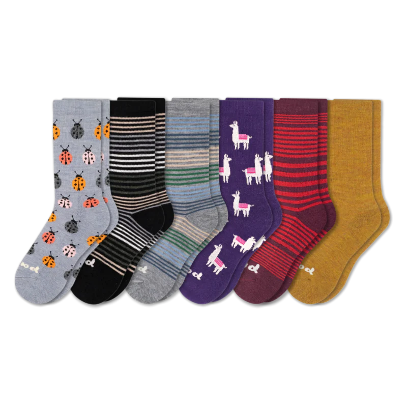 6 Pack - Women's Crew Pacas Socks 159 6 Pack - Women's Crew Pacas Socks