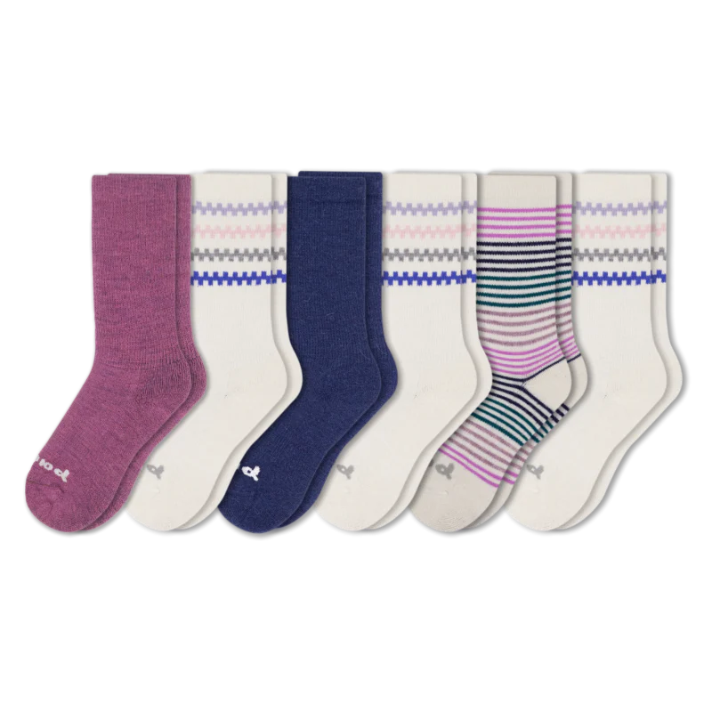 6 Pack - Women's Crew Pacas Socks 161 6 Pack - Women's Crew Pacas Socks