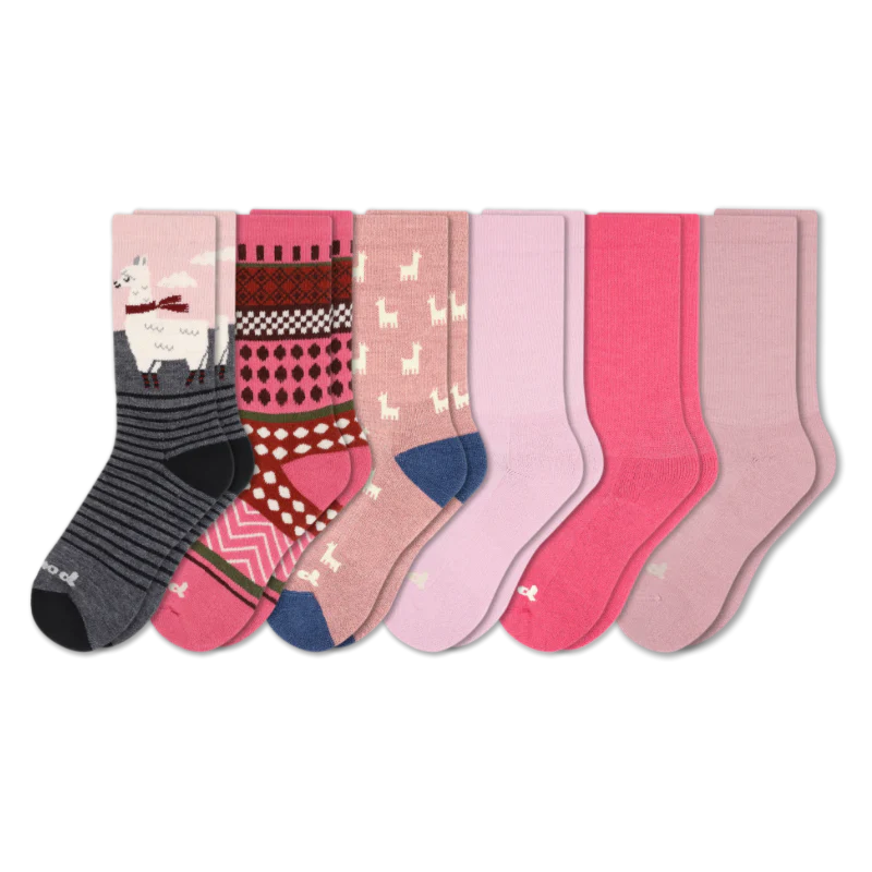 6 Pack - Women's Crew Pacas Socks 162 6 Pack - Women's Crew Pacas Socks