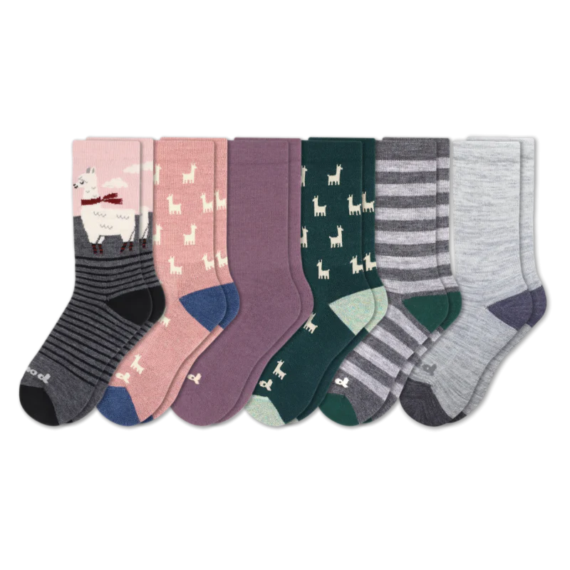 6 Pack - Women's Crew Pacas Socks 170 6 Pack - Women's Crew Pacas Socks