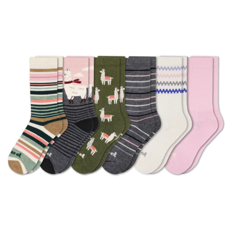 6 Pack - Women's Crew Pacas Socks 171 6 Pack - Women's Crew Pacas Socks