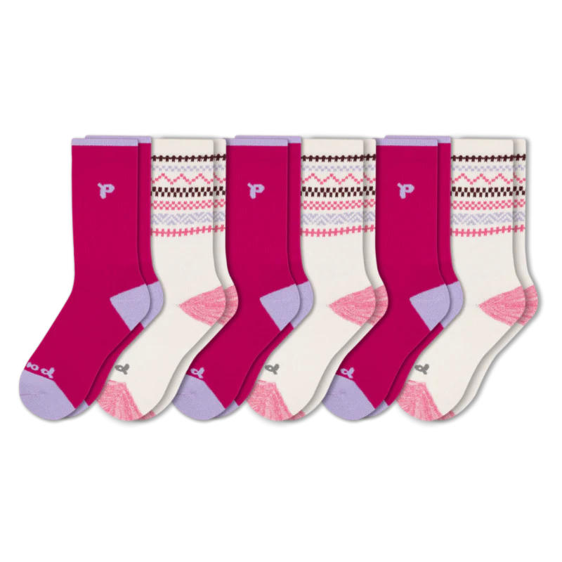 6 Pack - Women's Crew Pacas Socks 173 6 Pack - Women's Crew Pacas Socks