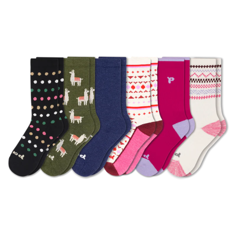6 Pack - Women's Crew Pacas Socks 176 6 Pack - Women's Crew Pacas Socks