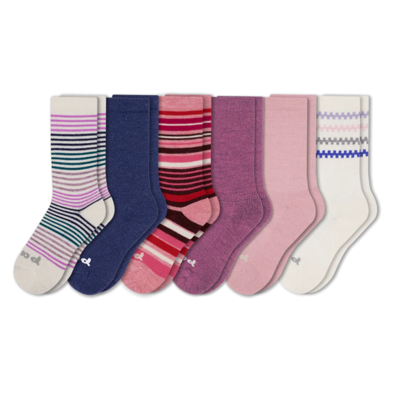 6 Pack - Women's Crew Pacas Socks 178 6 Pack - Women's Crew Pacas Socks