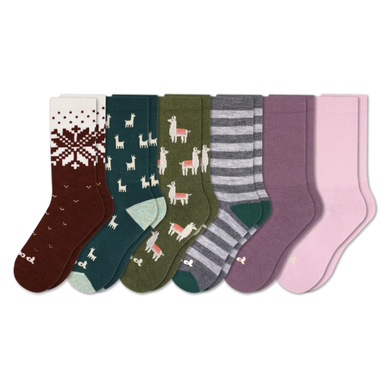6 Pack - Women's Crew Pacas Socks 179 6 Pack - Women's Crew Pacas Socks