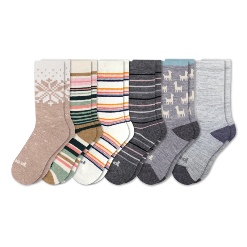 6 Pack - Women's Crew Pacas Socks 180 6 Pack - Women's Crew Pacas Socks