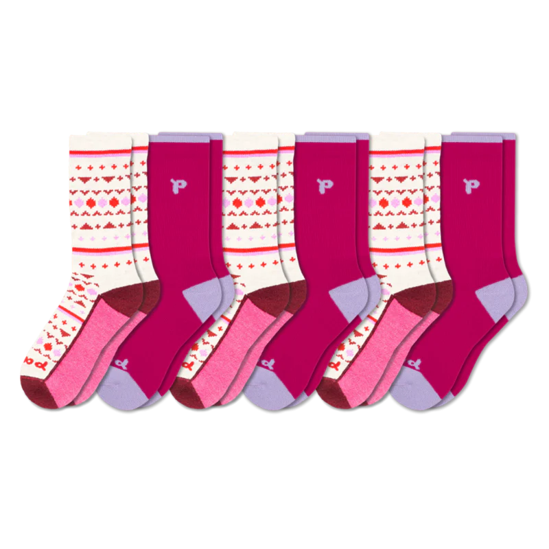 6 Pack - Women's Crew Pacas Socks 182 6 Pack - Women's Crew Pacas Socks