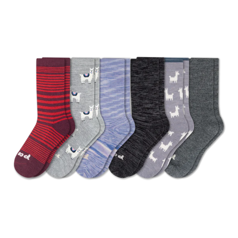 6 Pack - Women's Crew Pacas Socks 183 6 Pack - Women's Crew Pacas Socks