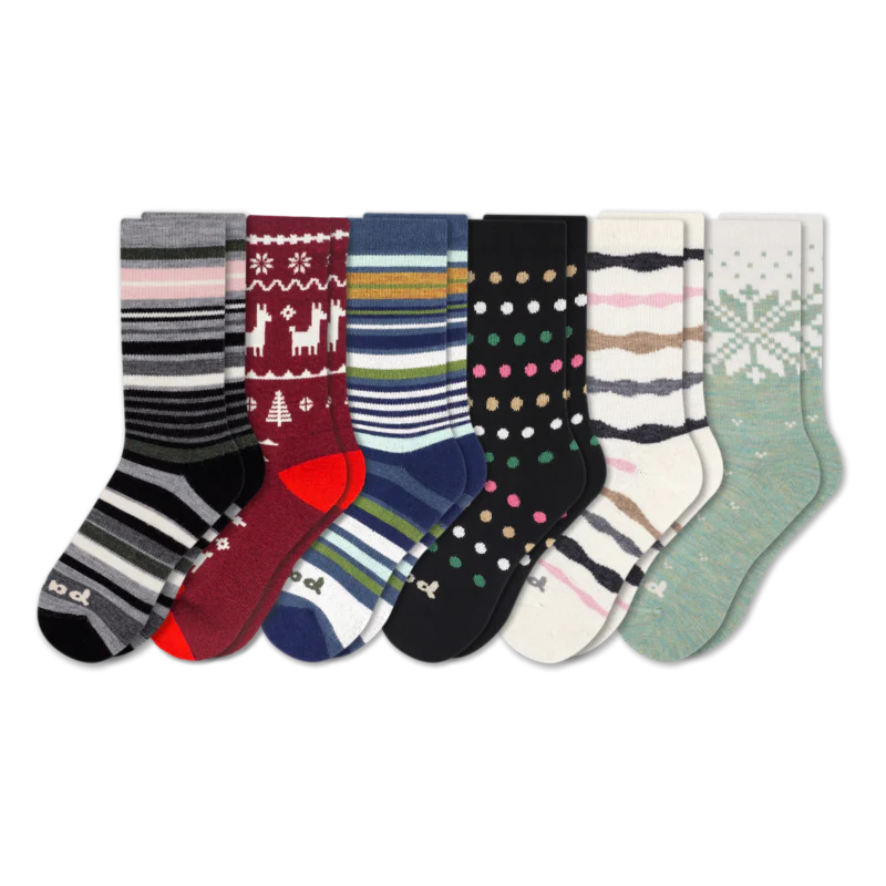 6 Pack - Women's Crew Pacas Socks 184 6 Pack - Women's Crew Pacas Socks