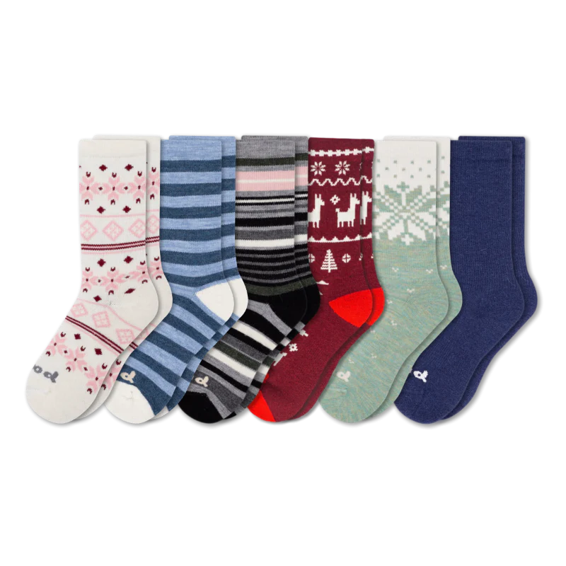 6 Pack - Women's Crew Pacas Socks 185 6 Pack - Women's Crew Pacas Socks