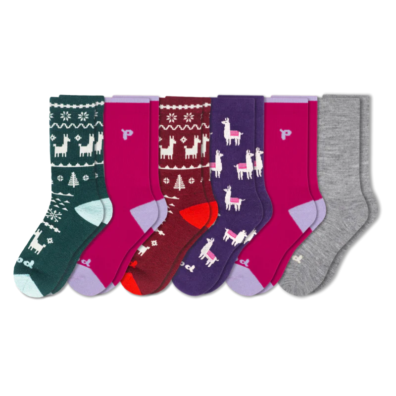 6 Pack - Women's Crew Pacas Socks 186 6 Pack - Women's Crew Pacas Socks
