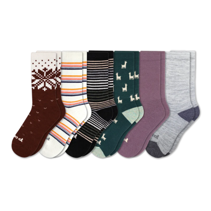 6 Pack - Women's Crew Pacas Socks 188 6 Pack - Women's Crew Pacas Socks