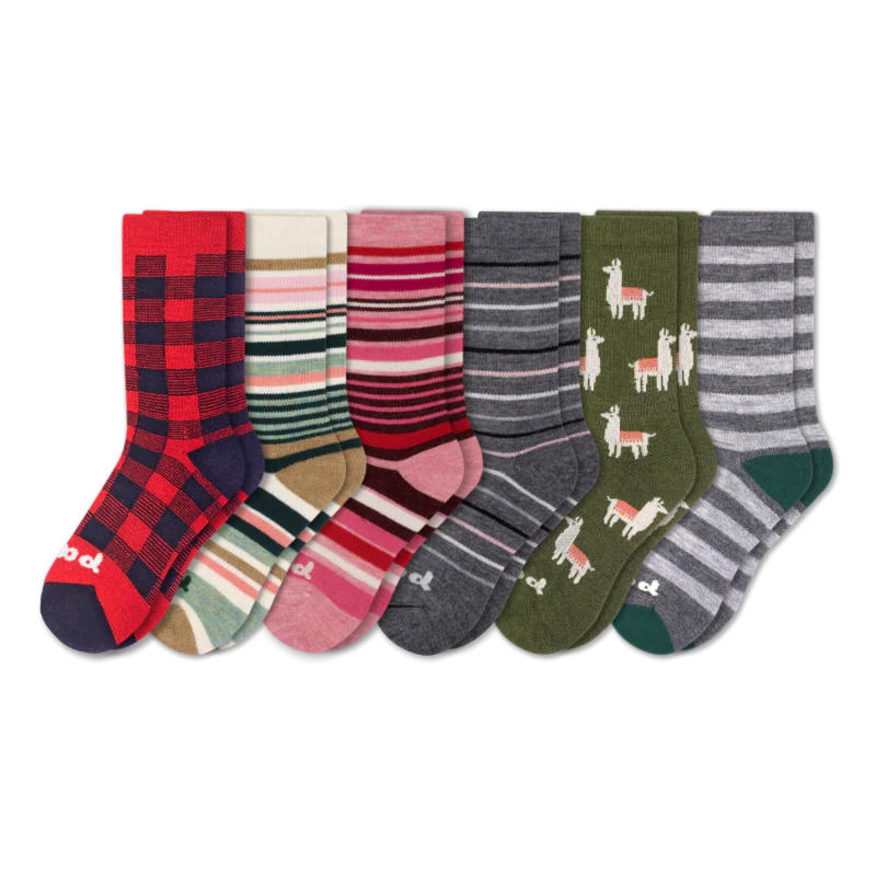 6 Pack - Women's Crew Pacas Socks 189 6 Pack - Women's Crew Pacas Socks