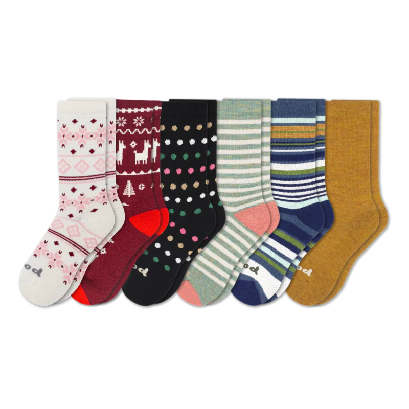 6 Pack - Women's Crew Pacas Socks 190 6 Pack - Women's Crew Pacas Socks
