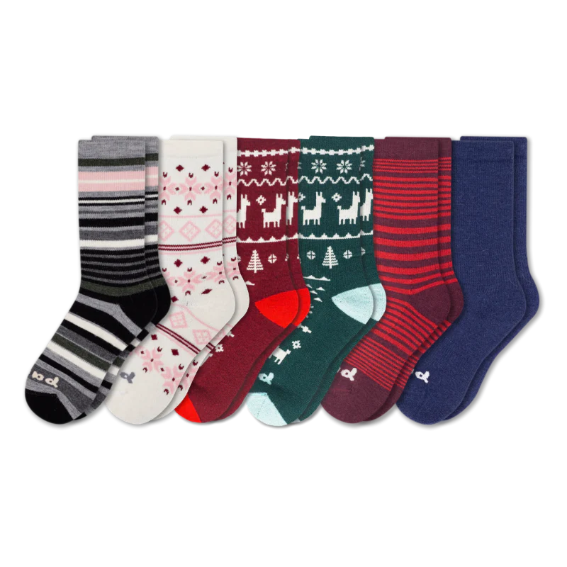 6 Pack - Women's Crew Pacas Socks 191 6 Pack - Women's Crew Pacas Socks