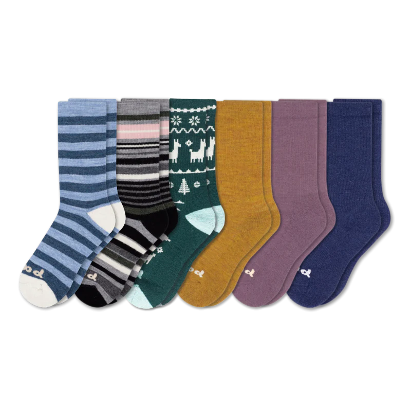 6 Pack - Women's Crew Pacas Socks 192 6 Pack - Women's Crew Pacas Socks