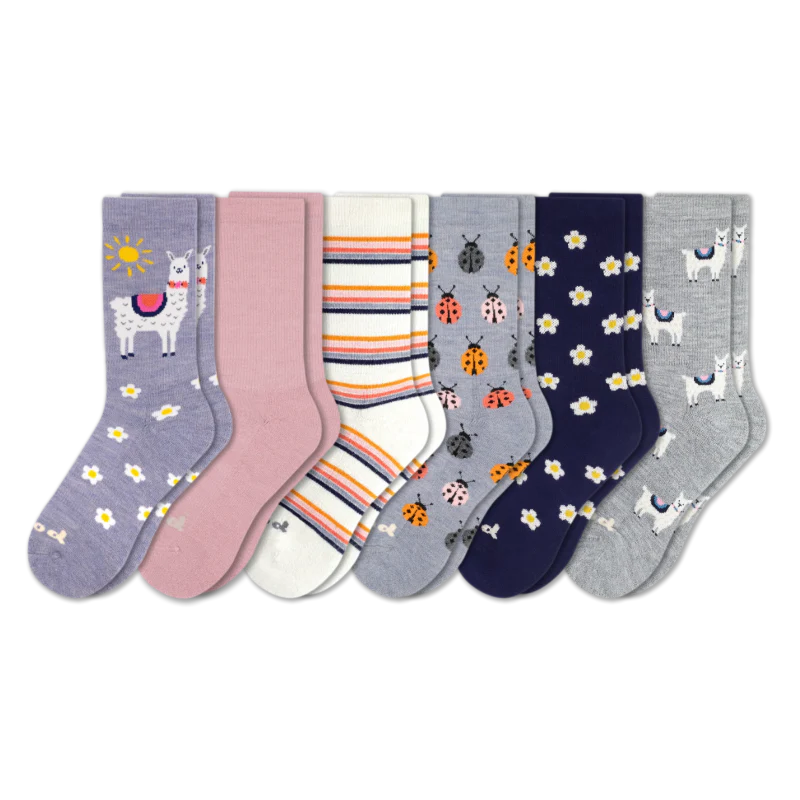 6 Pack - Women's Crew Pacas Socks 194 6 Pack - Women's Crew Pacas Socks