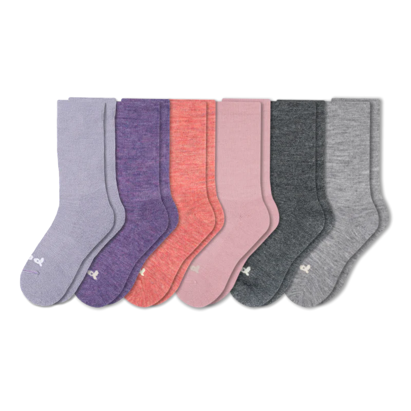 6 Pack - Women's Crew Pacas Socks 195 6 Pack - Women's Crew Pacas Socks