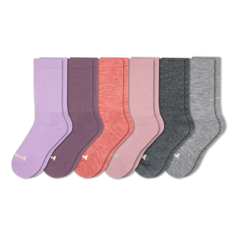 6 Pack - Women's Crew Pacas Socks 196 6 Pack - Women's Crew Pacas Socks